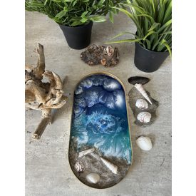 Ékszertartó/tálca  tengerpartot idéző dekorral