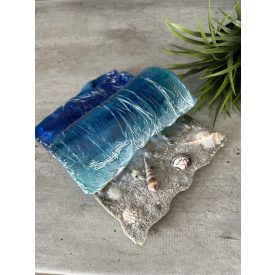   "Tengeri hullám" asztali dekoráció epoxy gyantából 