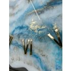 "Miracle blue" egyedi prémium falióra-kép 98cm x 65cm x 2,5cm