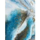 "Miracle blue" egyedi prémium falióra-kép 98cm x 65cm x 2,5cm