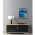  "Seaside" 24cm X 30cm akril, epoxy kép     (kézzel készített, kézműves, egyedi, modern, festmény, absztrakt, falikép, kortárs, dekoráció)