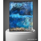  "Seaside" 24cm X 30cm akril, epoxy kép     (kézzel készített, kézműves, egyedi, modern, festmény, absztrakt, falikép, kortárs, dekoráció)
