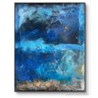  "Seaside" 24cm X 30cm akril, epoxy kép     (kézzel készített, kézműves, egyedi, modern, festmény, absztrakt, falikép, kortárs, dekoráció)