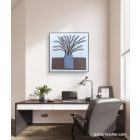 "Catkin" 50cm x 50cm texturált kép vegyes technika, akril.