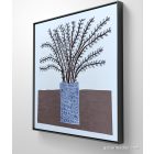 "Catkin" 50cm x 50cm texturált kép vegyes technika, akril.
