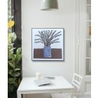 "Catkin" 50cm x 50cm texturált kép vegyes technika, akril.
