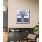 "Catkin" 50cm x 50cm texturált kép vegyes technika, akril.